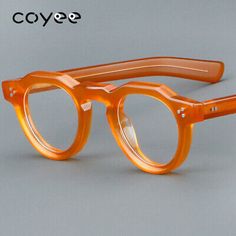 Find many great new & used options and get the best deals for LUXURY Full Rim Acetate Retro Eyeglass Frames Women MEN Orange Glasses at the best online prices at eBay! Free shipping for many products! Olive Clothes, Rounded Glasses Women, Orange Glasses, Retro Eyeglasses, Skull Lover, Spectacles Frames, Round Glasses, Richard Mille, Men Eyeglasses