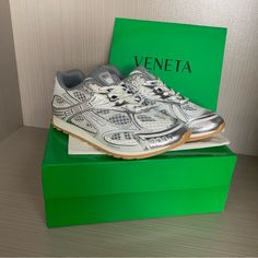 Silver Tone Upper: 100% Textile / Sole: 100% Rubber Product Measurements: Sole Height 0.8 Inches (2 Cm) True To Size Eu 40 = Men's 7 Bottega Veneta Shoes, Mens Shoes Sneakers, Bottega Veneta, Men's Shoes, Silver Tone, Shoes Sneakers, Man Shop, Men And Women, For Men