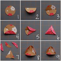 step by step instructions on how to make an ornament for a paper heart