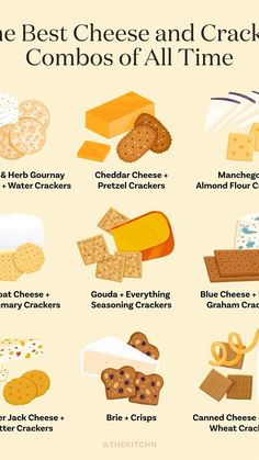 the best cheese and cracker combos of all time info graphic by creative commons