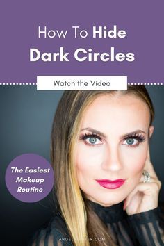 Hide Dark Circles With Makeup, Under Eye Dark Circles, Angela Lanter, Under Eye Makeup, Pinterest Tutorials, Hide Dark Circles, Makeup Hacks Tutorials, Under Eyes