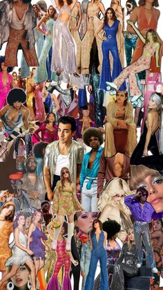 a collage of people dressed in different outfits