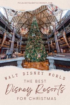 Disney World Resorts for Christmas. Whether you're staying or visiting for the Holidays, there are plenty of resorts at Disney, but we think these are the very best for the holidays at WDW Best Disney Resorts, Best Disney World Resorts, Disney Christmas Vacation, Resort Decor, Disney Christmas Decorations, Disney Christmas Shirts, Disney Hotels