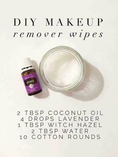 Diy Makeup Remover Wipes, Diy Makeup Remover, Young Living Essential Oils Recipes, Yl Oils, Diy Kosmetik, Yl Essential Oils, Makeup Remover Wipes, Living Essentials Oils