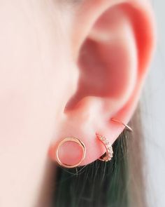 Circle stud earrings, simple & modern. • T H E • D E T A I L S • • All components are Sterling silver, Gold Vermeil, Rose Gold Vermeil, or Oxidized Silver• Circle measures 10mm across (just over 3/8")• Thoughtfully packaged & ready for gift giving!• Handmade, just for you, in our sunny California Studio• Our 365 Guarantee: Our jewelry is guaranteed for 1 year after purchase date against defects.• Your earrings are sent in a gloss white jewelry box & our signature "Studio Blue" satin drawstring p Delicate Pierced Round Earrings, Delicate Round Pierced Earrings, Rose Gold Round Earrings With Ear Wire, Single Round Rose Gold Earring, Rose Gold Round Pierced Earrings, Dainty Circle Earrings For Pierced Ears, Rose Gold Round Cartilage Earrings With Matching Pair, Dainty Circular Earrings, Rose Gold Round Cartilage Earrings