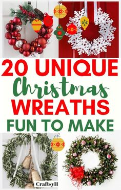 20 unique christmas wreaths to make