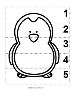 a penguin with numbers on it