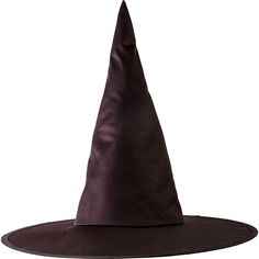 a black witches hat on a white background