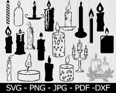 candles svg dxf files