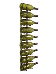 a wine rack filled with lots of bottles