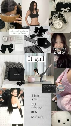 It Girl, Collage, Hair, Black