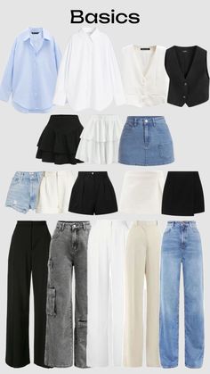 Basic Outfits Minimalist, Baguio Outfit, Outfits Juvenil, Stylish Outfits Casual, Basic Wardrobe Essentials, Spring Wardrobe Essentials, Casual Preppy Outfits