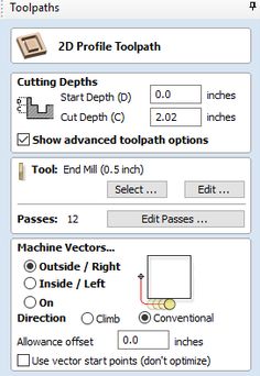 the tool options dialog box for cutting paper