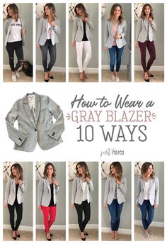 Fashion Look Featuring Old Navy Blazers and Old Navy Blazers by justposted - ShopStyle How To Dress Up Casual Clothes, Dress Down A Blazer Women, Business Casual With Blazer For Women, Womens Casual Blazer Outfit, Jeans And Blazers Women Work Outfits, How To Wear Jackets Women, Gray Blazer Casual Outfit, How To Dress Down A Blazer, Wear To Work 2023