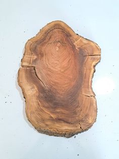 a piece of wood that has been cut in half