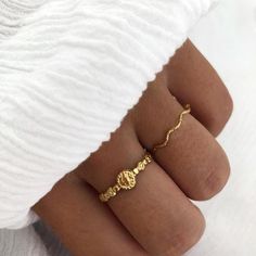 Gold Stainless Steel Ring ♡ | Adjustable Ring, Adjustable Fall for this small stainless steel ring. Very easy to wear, it is as beautiful alone as accompanied by other small jewels. * Materials 🪩 : - Stainless steel ring: 316 L quality, used in surgery -> water resistant 🌊 -> does not rust -> does not change color * GIFT WRAPPING 🎀 All jewelry comes with a pretty pouch! 🎀 Package carefully packed * DELIVERY 📦 Orders are processed within 2 days. Delivery takes 1 to 3 days for mainland France, 3 to 12 days for Europe, and 8 to 60 days for the rest of the world. 📦 Sending by tracked letter Thin and trendy ring, gift idea to offer to the person of your choice. Ideal for birthday gift, Christmas gift idea, Mother's Day gift idea, Valentine's Day gift idea, Grandmother's Day, bachelorette 2023 Vibes, Golden Ring, Trendy Ring, Stainless Steel Ring, Hand Jewelry, Chic Accessories, Dream Jewelry, Stainless Steel Rings, Steel Ring