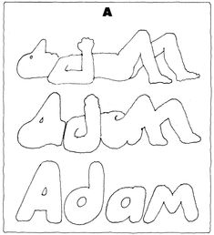 an adult ad is shown in black and white, with the word adam above it