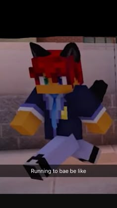 an image of a cartoon character that appears to be playing minecraft