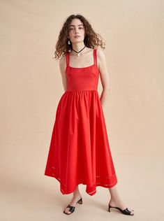 Soraya Dress Red – La Ligne Pamela Hanson, Stella Dress, Chelsea Girls, Disco Dress, Handkerchief Hem, Lulu Dresses, Hold You, Red Poppies, Dress Red