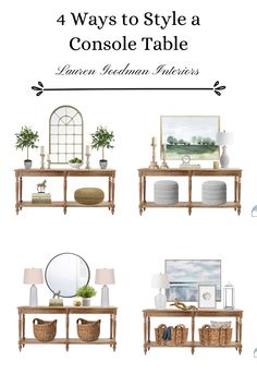 four ways to style a console table