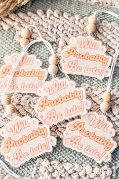 three wooden tags that say, will you be my bridesmaid?