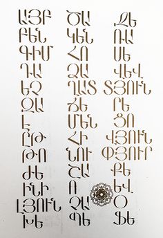 some type of calligraphy written in different languages