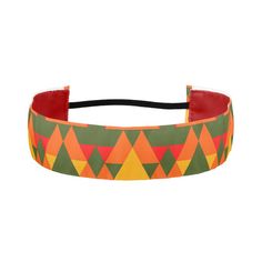 Mazipoodles Aztec Zigzag 5C Athletic Headband Zigzag Headband, Multicolor One-size Headband For Festivals, Trendy Adjustable Multicolor Headband, Fitted Multicolor Headband