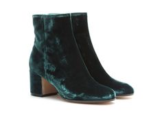 Polyvore Chic, Toms Shoes Women, Toms Shoes Outlet, Velvet Ankle Boots, Mode Shoes, Dr Shoes, Green Boots, Velvet Boots, Velvet Shoes