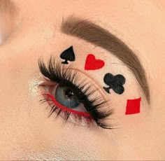 #lizziehearts #everafterhigh Alice In Wonderland Makeup, Queen Of Hearts Halloween, Queen Of Hearts Makeup, Wonderland Makeup, Lizzie Hearts, Creepy Halloween Makeup, Queen Of Hearts Costume, Halloween Coustumes