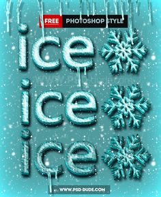 ice and icicles photoshopped styles for adobe, psd or wordpress