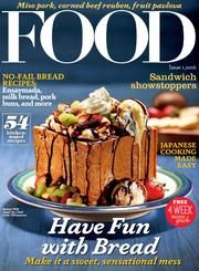 the cover of food magazine has a cake on it