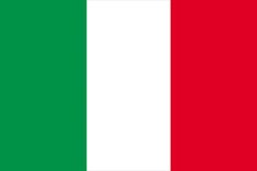 the flag of italy is shown in red, white and green