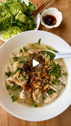 Thuy on Instagram: "I know in January a lot of us strive for clean eats so save this simple and light Vietnamese Pork Paste Soup ( Bun Moc)! I personally enjoy this noodle soup year round because it’s just faster to make than most Vietnamese noodle soup and so delicious.  Traditionally made with pork bones but I always use one Cornish hen and one tub of store brought pork paste.  Cornish hen produces a sweet and light broth and you shred the meat for extra protein.  I really hope you try this, enjoy!

Using 5.5 quart @ourplace Perfect Pot

1 Cornish hen 
1 container of pork paste 
1 onion 
salt
palm sugar 
mushroom seasoning 
fried shallots 
vermicelli noodle 
choice of fresh veggies/herbs 
chopped green onions/cilantro
choice chili sauce 

1️⃣ Rub your Cornish hen  with salt and rinse tho