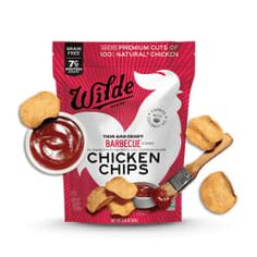 a bag of chicken chips with ketchup