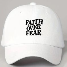 New In Package Christian Hats, Faith Over Fear, Baseball Cap, Color White, Womens Sizes, Women Accessories, Baseball, Hats, Women Shopping