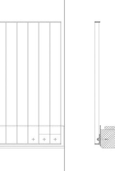 an architectural drawing of a bathroom with the shower and toilet area separated from each other