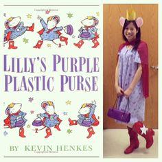 Lily's Purple Plastic Purse Costume, Lily's Purple Plastic Purse, Story Book Costumes, Storybook Costumes, Literary Costumes, Storybook Character Costumes, Literacy Week