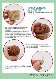 instructions to crochet an adorable little cupcake