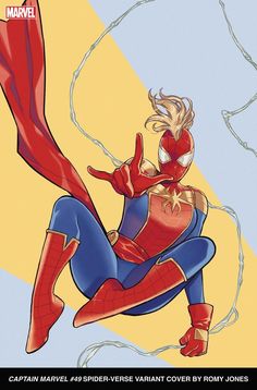 the cover to spider - man's new animated series, which features an image of a woman flying through the air