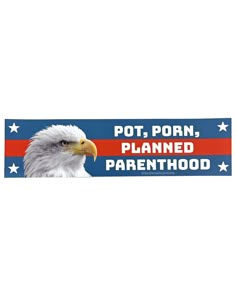 Pot, Porn, Planned Parenthood Bumper Sticker-The Silver Spider-Strange Ways Funny Protest Signs, Bumper Sticker Aesthetic, Stickers Artist, Muppet Movie, Pronoun Pins, Cleaning Calendar, Posca Paint Pens, Cool Car Stickers