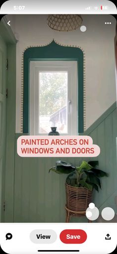 an image of a window and door with the words painted arches on windows and doors