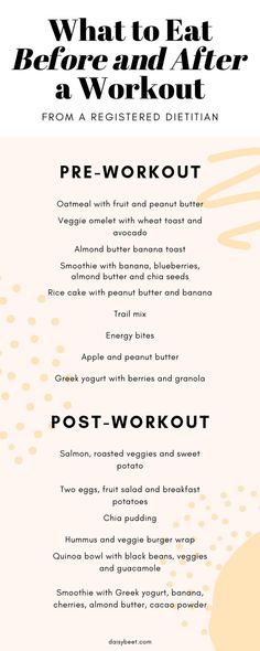 As a Registered Dietitian, I am often questioned what to eat before and after a workout. This post outlines everything you need to know about properly fueling your body for athletic performance, and how to replenish after you’ve put in the work. #workout #fitness #cleaneats #registereddietitian #nutritionist Eat Before Workout, Fitness Snacks, Oatmeal With Fruit, Pre Workout Food, Post Workout Snacks, Shiatsu Massage, Workout Snacks, After Workout