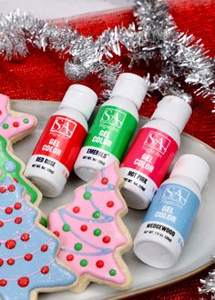 Holiday Gel Bundle -  - copy-of-fall-gel-bundle -  - The Sugar Art Pink Gel, Gel Food Coloring, Christmas Cookies Decorated, Color Lines, Sugar Art, Sugar Cookies Recipe, Gel Color, Food Coloring, Christmas Colors