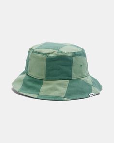 undefined Patchwork Bucket Hat, Myrtle Green, Duo Tone, Patchwork Fabric, Year Of The Dragon, The Culture, Skateboarding, Bucket Hat, Hats