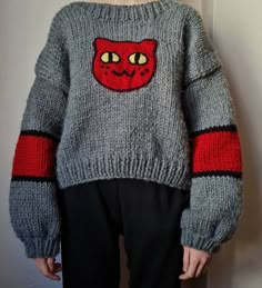 Marceline Cat Sweater Crochet, Adventure Time Fashion, Crochet Marceline Sweater, Marceline Aesthetic Outfits, Marceline Sweater Crochet, Oversized Sweater Drawing, Marceline Cat Sweater, Marceline Crochet, Marceline Sweater