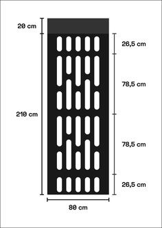 the width of a large metal grate is shown with measurements for each side and sides