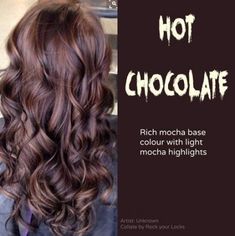 Hot Chocolate Hair Color, Mocha Highlights, Hair Color Pictures, Chocolate Hair, Chocolate Brown Hair