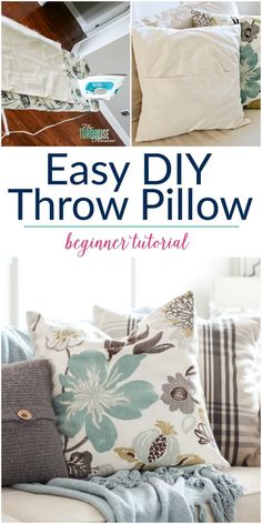 easy diy throw pillow instructions for beginners to make them look like they have been made