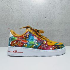 Love Graffiti, Nike Air Force One, Splatter Paint, Air Force One, Leather Paint, Street Smart