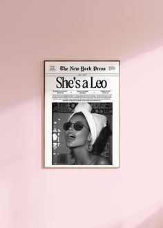 a woman in sunglasses and a towel on her head is featured in the new york times magazine she's a leo